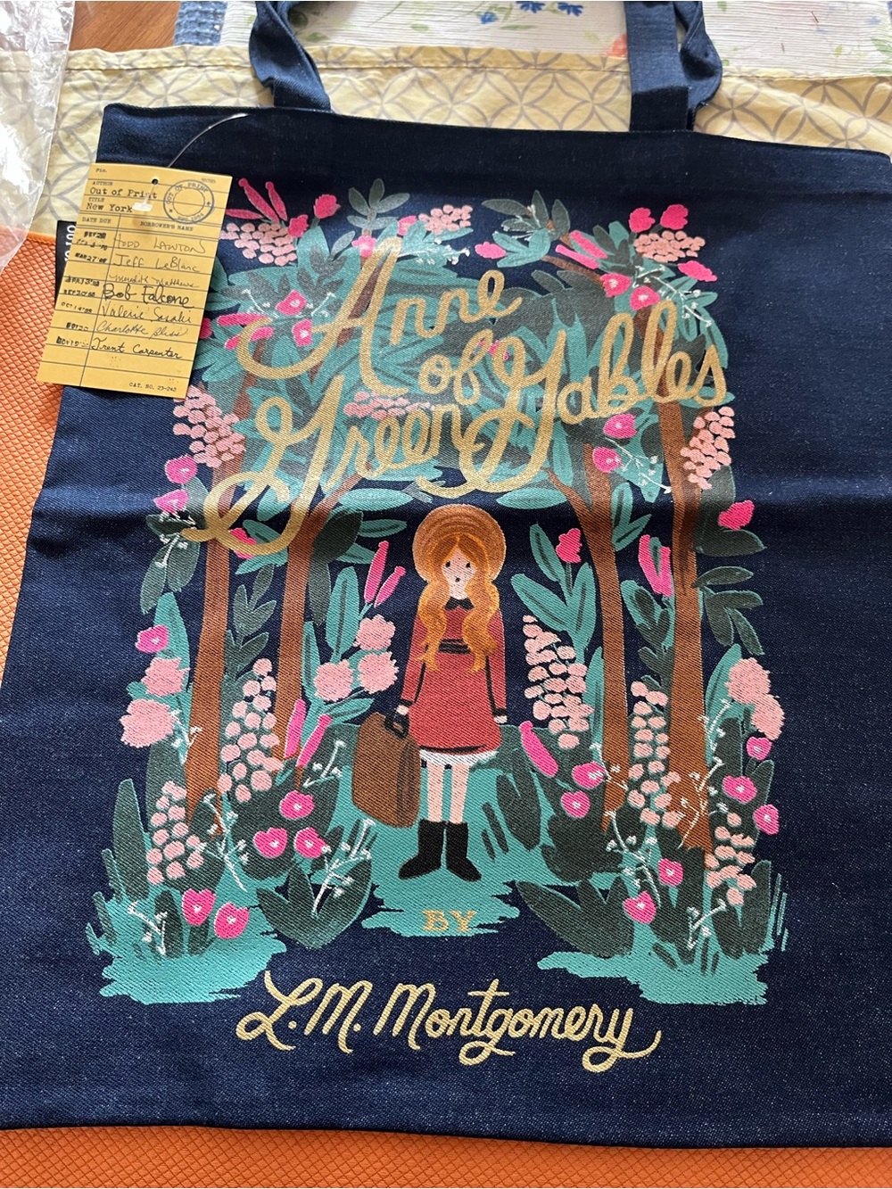 Out of Print Navy tote Puffin Anne of Green Gables